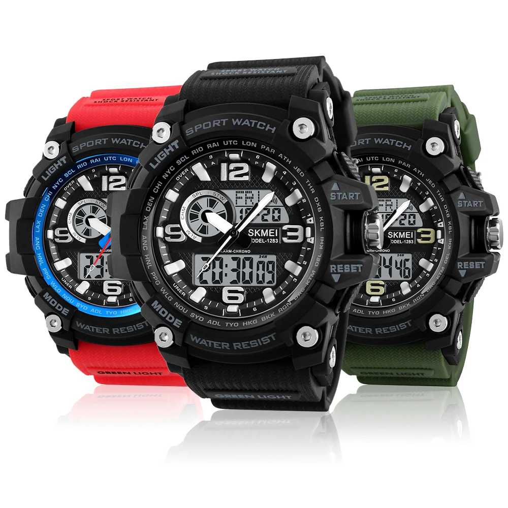 

Hot Sale Skmei Unisex Mens Waterproof Led Screen Luxury Military Wristwatch Sport Brand Steel Digital Watches
