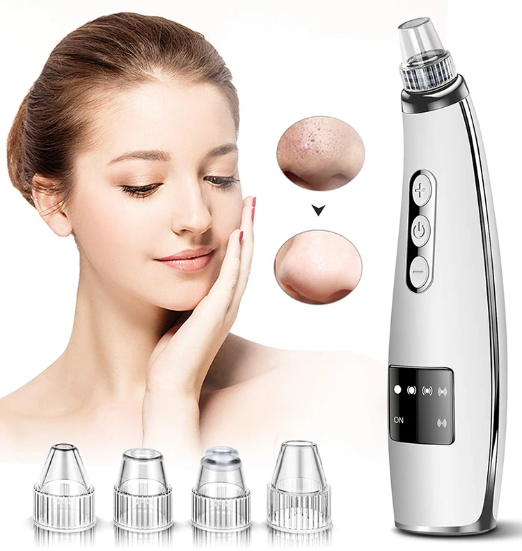 

Home USB Rechargeable Acne Removal Suction Pore Vacuum Blackhead Remover, White