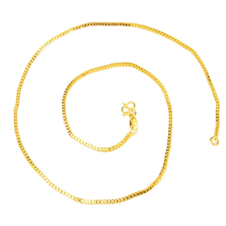 

Vietnam Sand Gold Jewelry Brass Gold Plated Jewelry Box Necklace Ladies Pendant With Chain Accessories Factory Wholesale