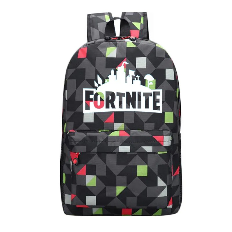 

Hot sale print logo teenage polyester school bags back packs boys students luminous backpack, As pictures or customized color