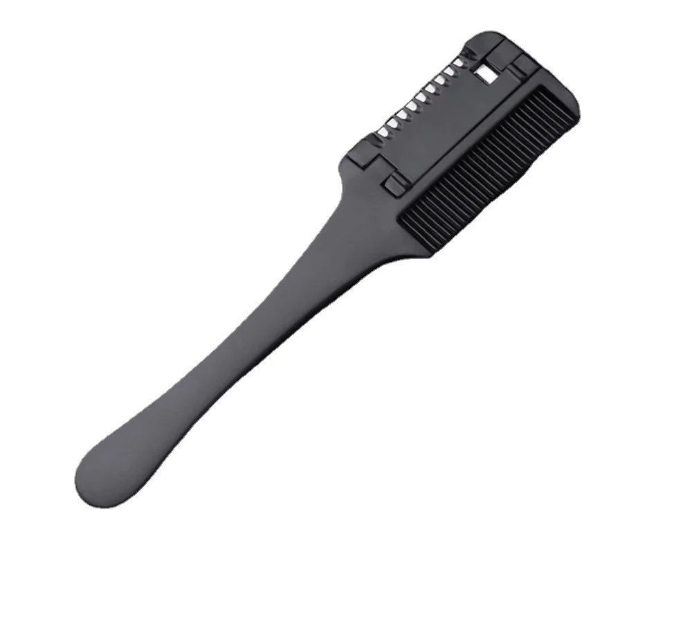 

Hair Comb Carbon Hair Brush Professional Salon Hairdressing Barbers Handle Brush With Razor Blades DIY Styling Tools