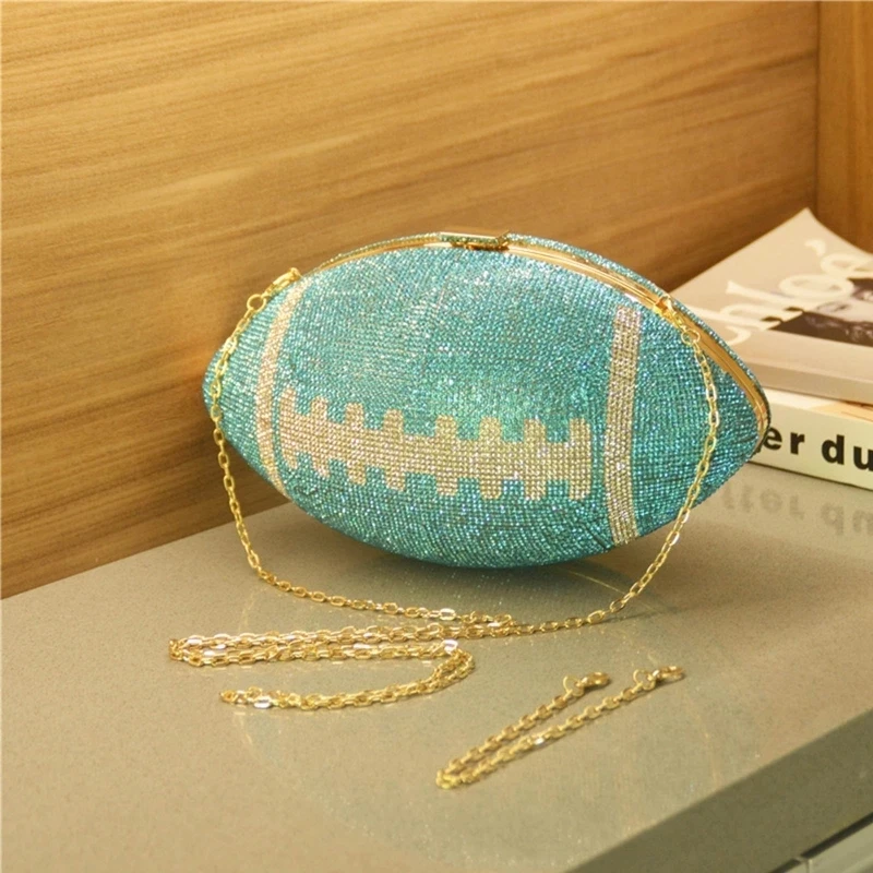 

Rhinestone Bags For Women 2021 Shiny Diamonds Chain Handbag Female Small Shoulder Bag Lady Casual Messenger football Bag 5 buyer