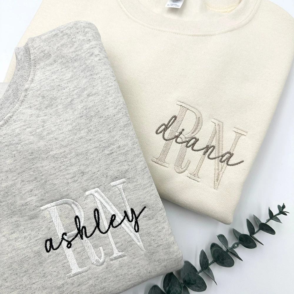 Gemma Athletic Embroidered Nurse Pullover Hoodie