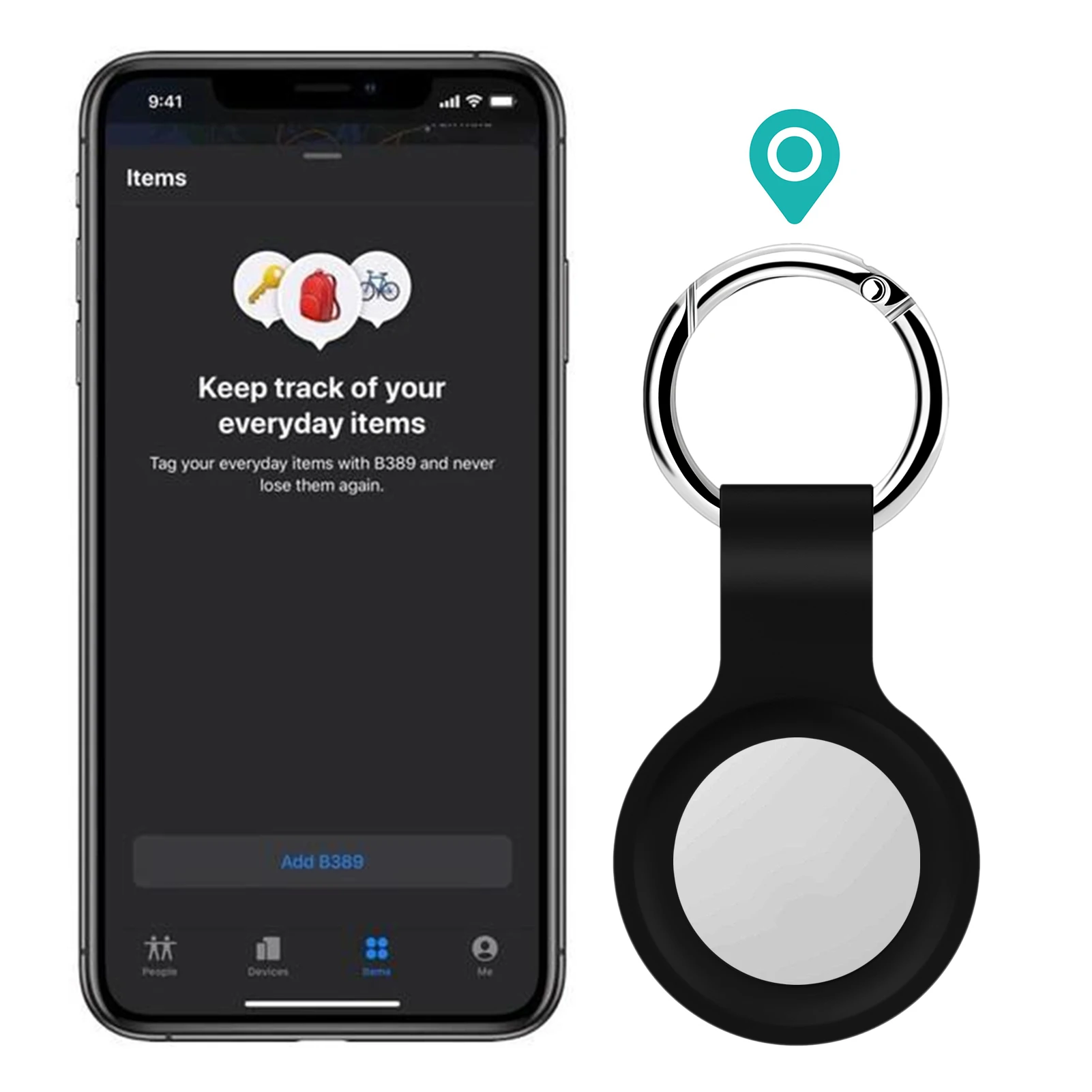 

Hot Sale Popular Locator Tracker Anti-lost Device Keychain Silicone Protective Cover Suitable For Apple Airtags Case, As the picture shows