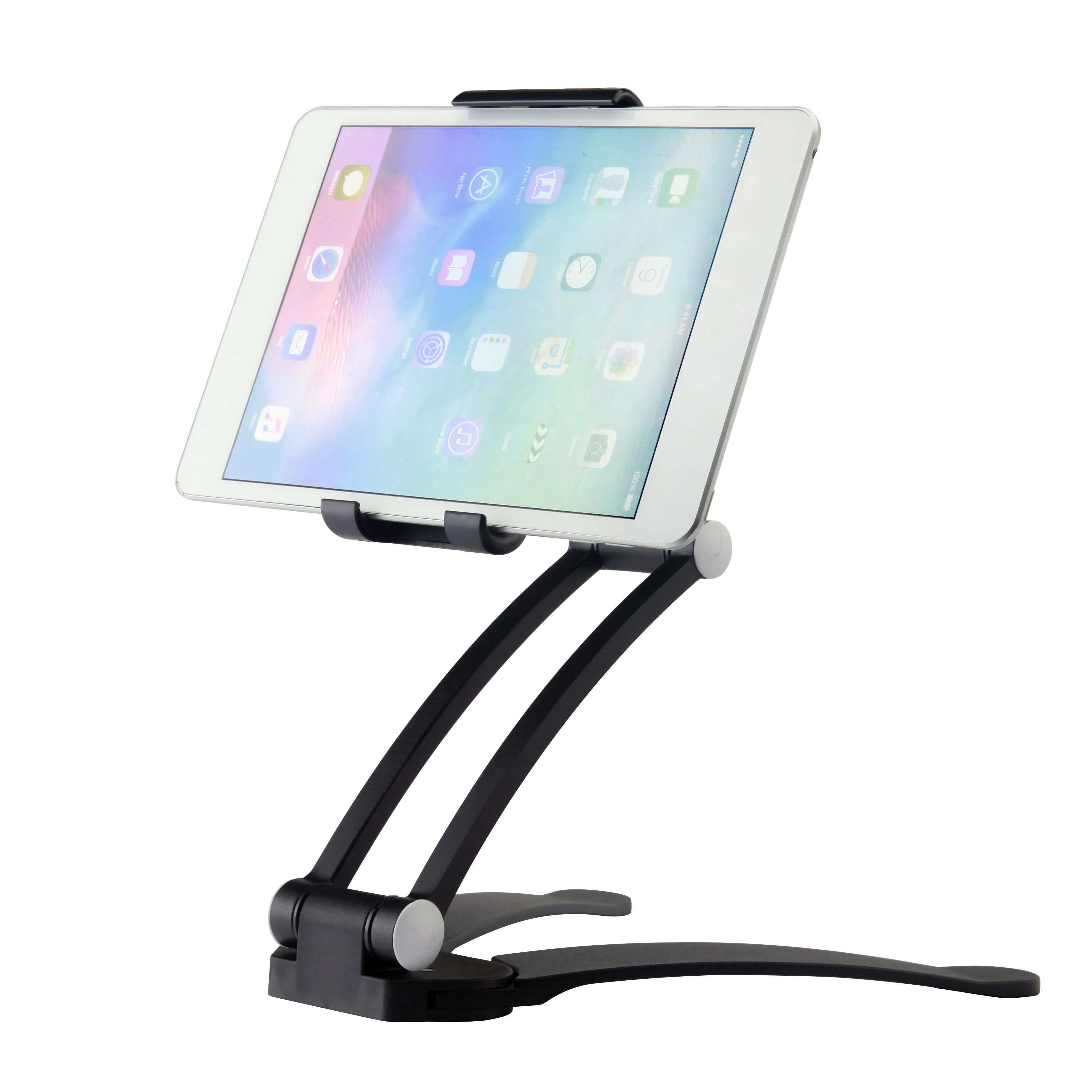 

Good Quality Wall Mounted Adhesive Plastic ABS Mobile Phone Holder For Home, Office, Silver/black