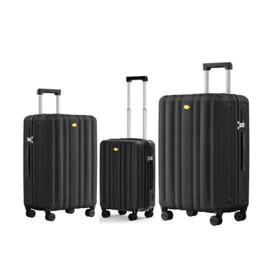 PC Zipper Suitcase Foreign Trade Sets Three Sets of Four-pull Rod Sinking Hand Handle Color Matching Explosion-proof  Luggage