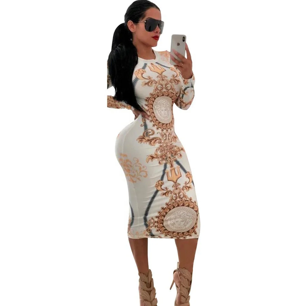 

New design 2020 women one pieces club outfit clothing long sleeve bodycon dress