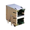 Without Magnetic 8P8C Ethernet Network Female Jack 2x1 Port RJ45 Connector