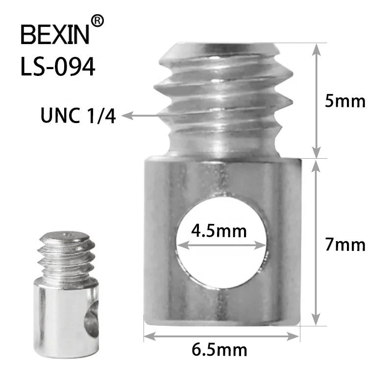 

BEXIN other camera accessories 1/4 inch screw threaded waist fitting monopod tripod footrest mounting screw, Silver