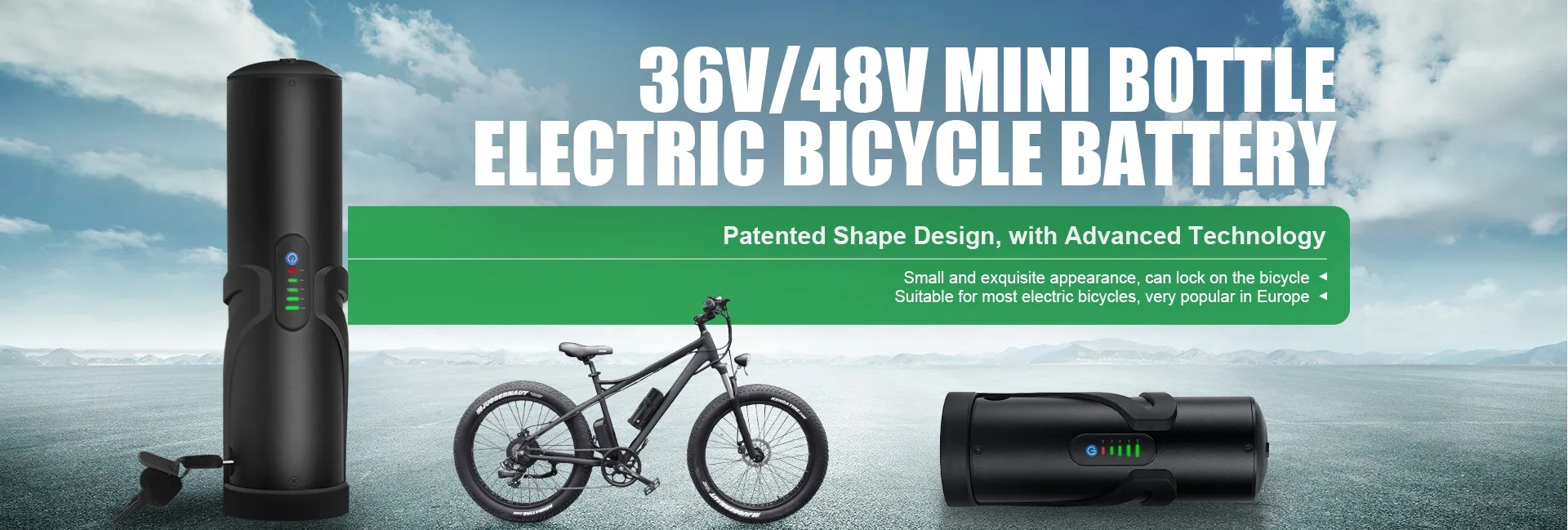 Electric Bike E-bike Kettle Shape 48V 10Ah Lithium Battery for 250W-1500W Motor