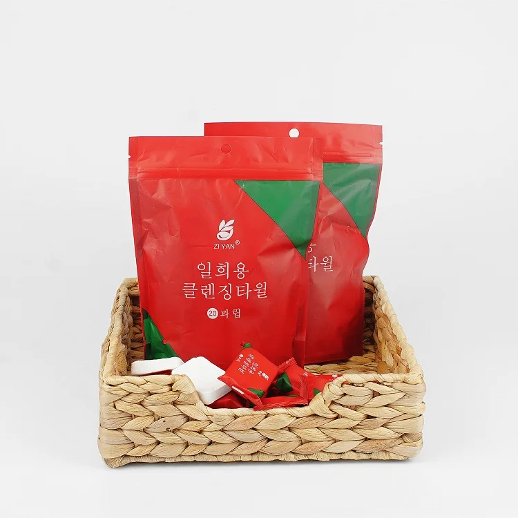 

100% Cotton Disposable Compressed White Tablet Towel