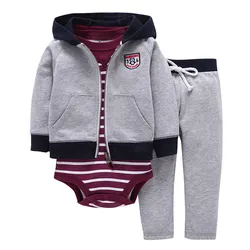 New Arrival Model 3pack Love Baby Clothes Set Romp