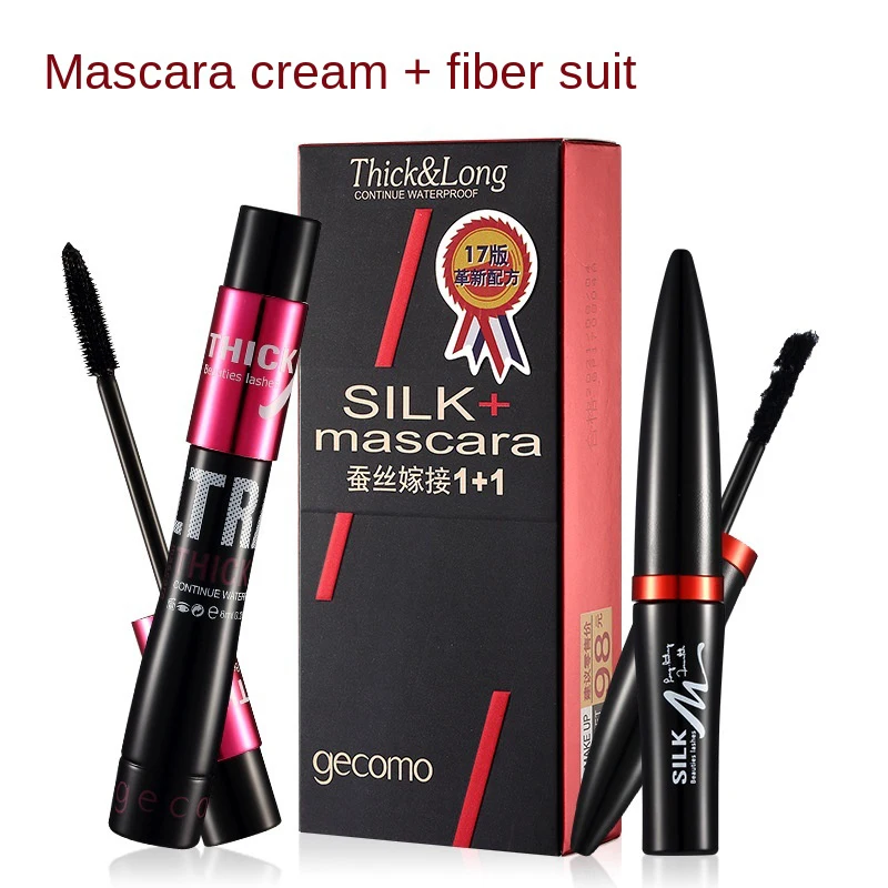 

Wholesale Waterproof Thick Long Lasting Non Smudge Double Sided Mascara Tube Fiber Makeup Mascara