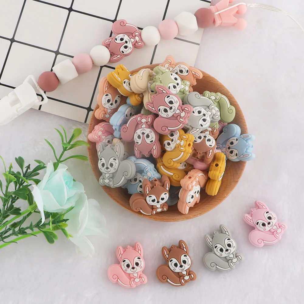 

Kovict BPA Free Silicone Food Grade Squirrel Baby Silicone Pacifier Beads