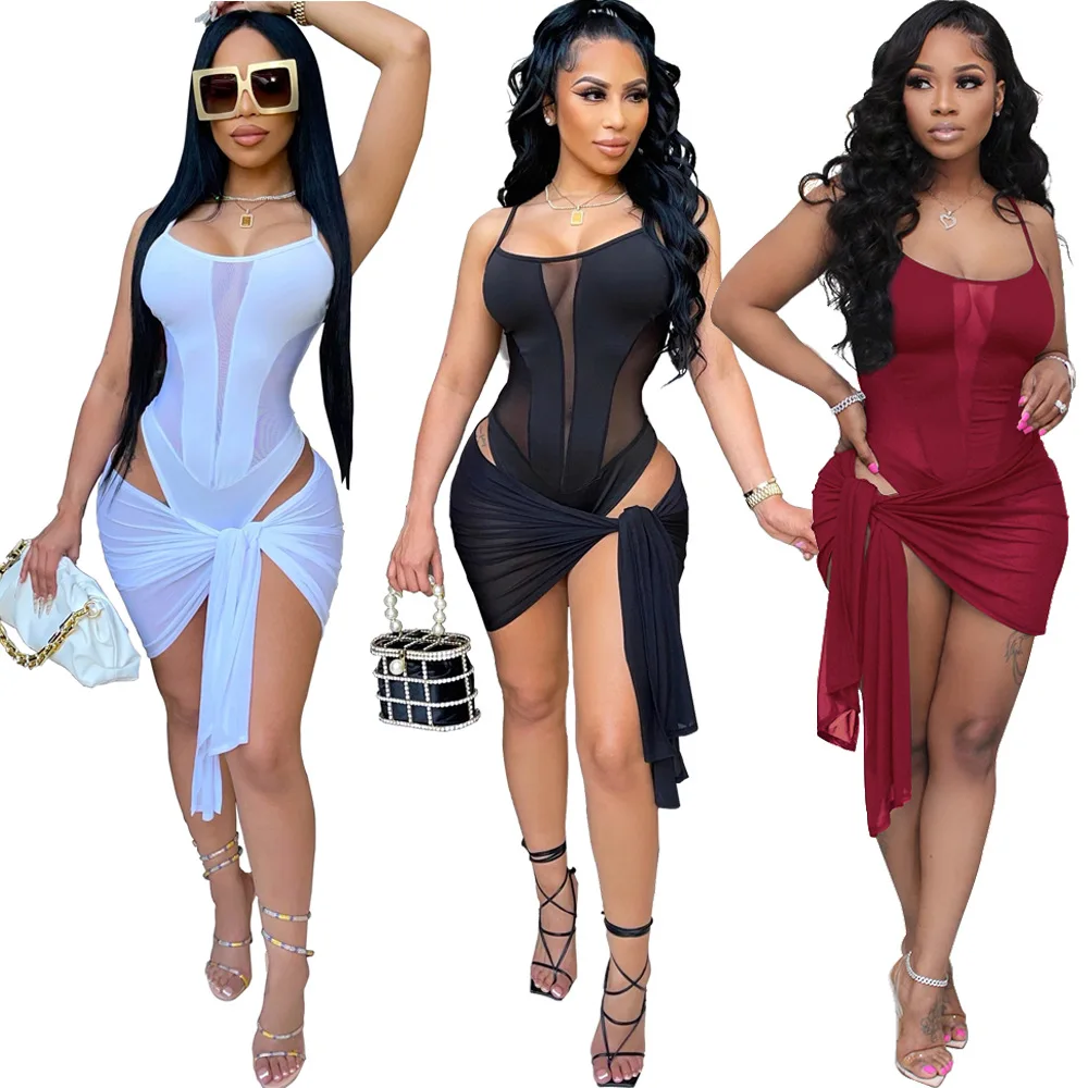 

W1648 - wholesale fashion mesh sleeveless women