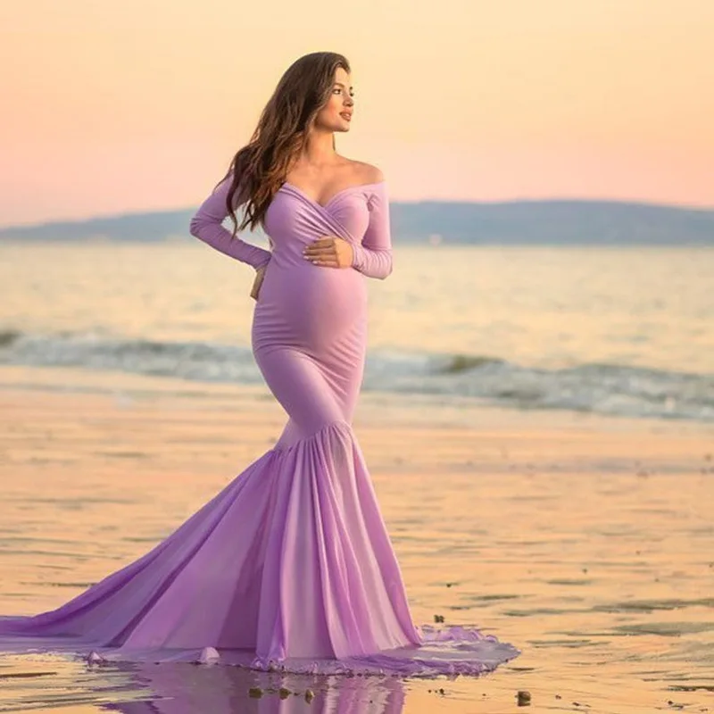 

Gown Lace Maxi Women Clothes Photography Pregnancy Photo Shoot Pink Pregnant maternity dress for photoshoot Dress, As picture