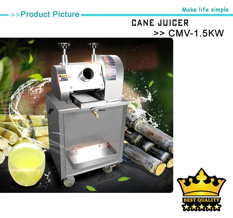 High Quality Motor Mini Surge Cane Juice Extractor Sugarcane Juicer