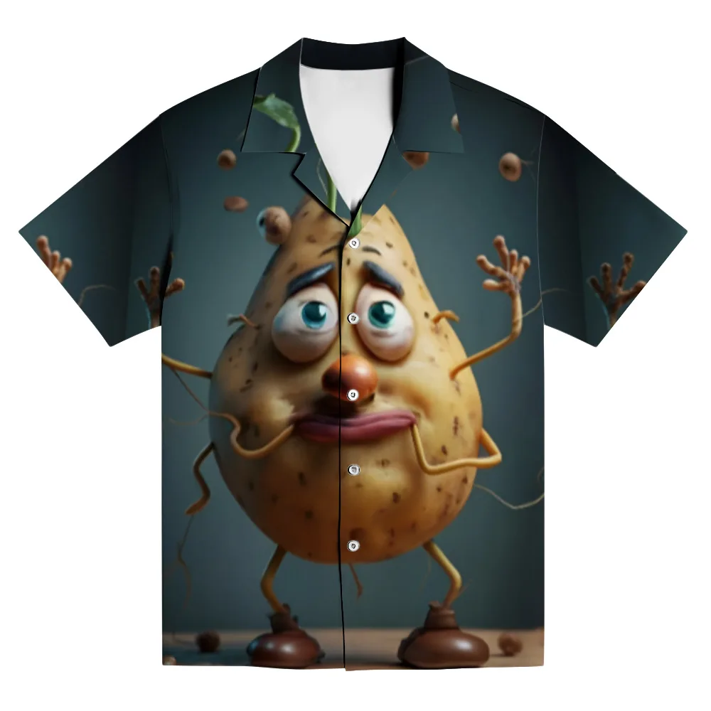 3D Print on Demand Hot Sale Popular Custom New Fashion Oem Hawaiian Shirts Unisex Pocket All Over Print Shirt
