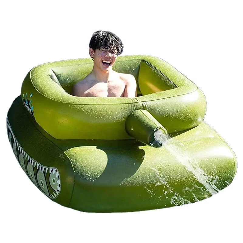 

Hot Sale Summer inflatable Giant Size Outdoor Water Toys Inflatable Tank Pool Float Toy with Squirt Gun, Customized color