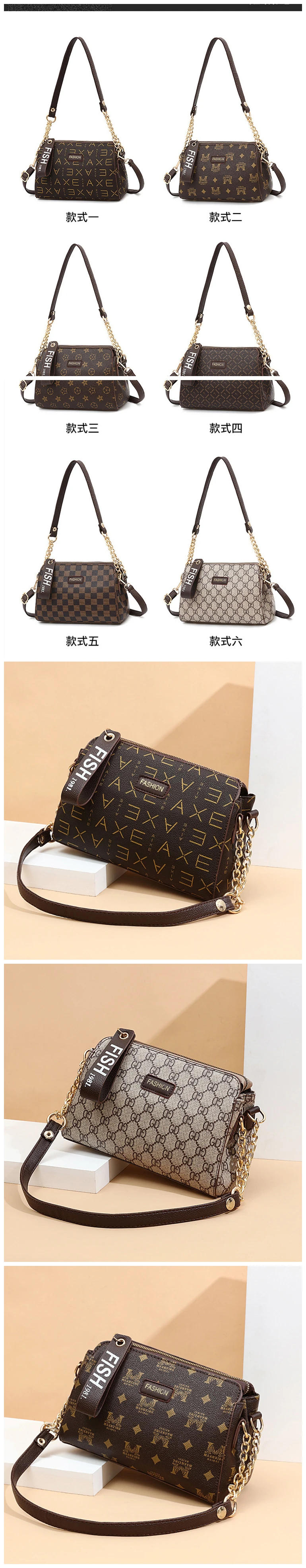 2020 New fashion Single shoulder bag  for women small square bag  for lady pu leather cross-body bag simple style with chain