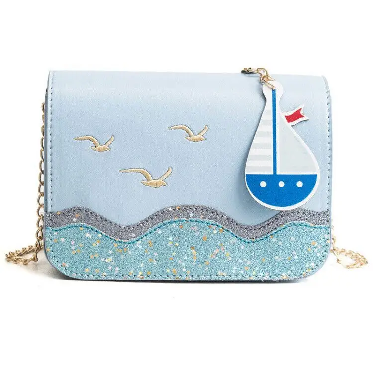 

B10053 2021 fashionable contrast color girls cross body shoulder bag, As picture