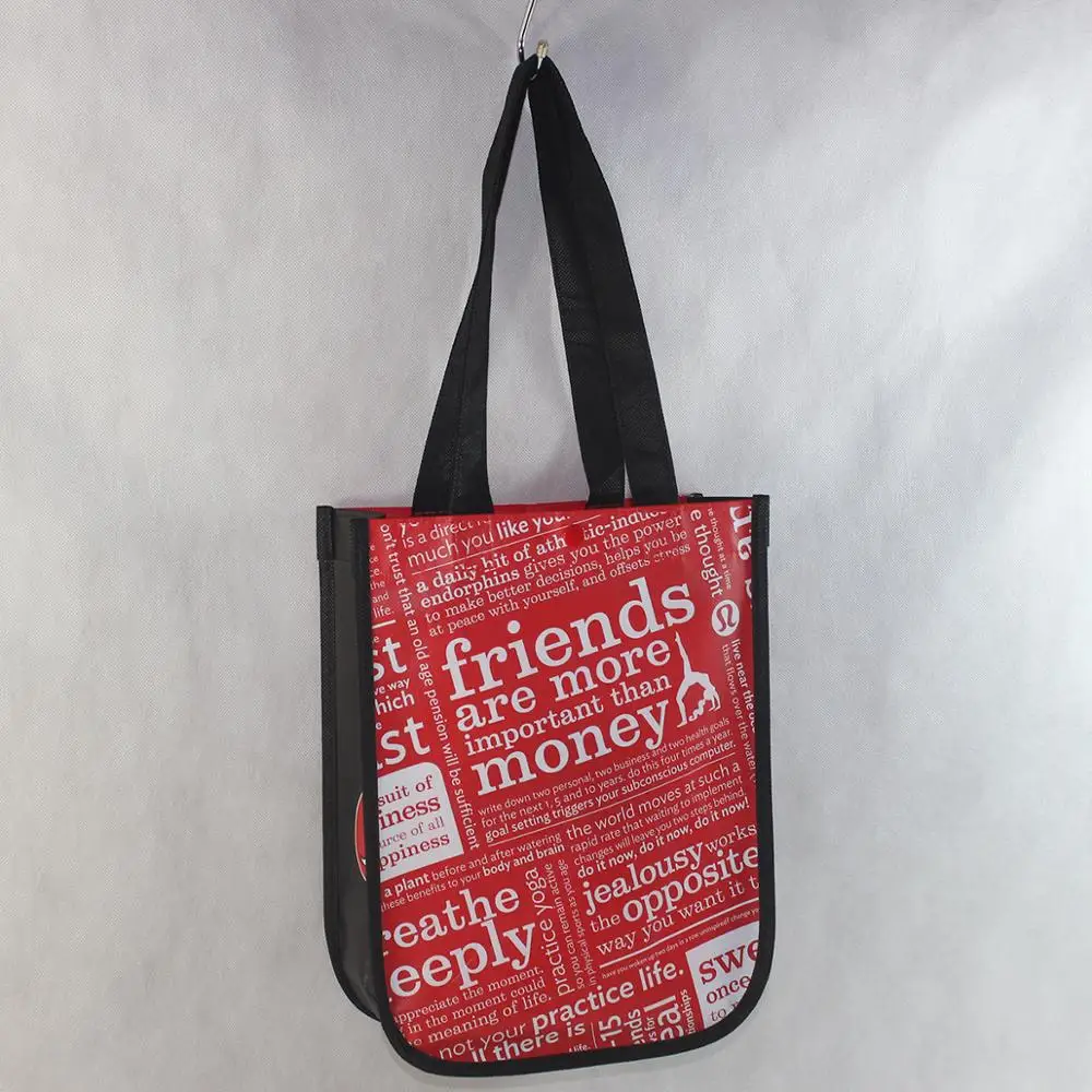 

Reusable small size lululemon shopping bag, Red