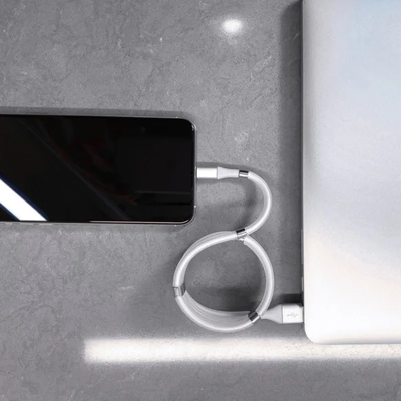 
2020 New Portable Easy-coil supercalla charging cable magnetic charging usb cable for phone and pd 