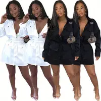 

KG3646 casual fashion zipper pockets solid color latest design 2020 women fashion clothing coat