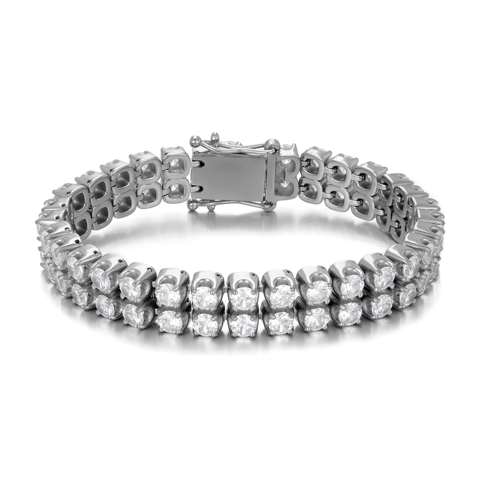 

Luxury Shiny Stainless Steel Bracelet Diamond Male Bracelet Tennis Women Fashion Jewelry