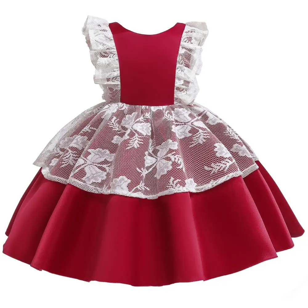 

Princess For 1 Year Old Pink Pattern Kid Party Dress Baby Girl Tutu Dress