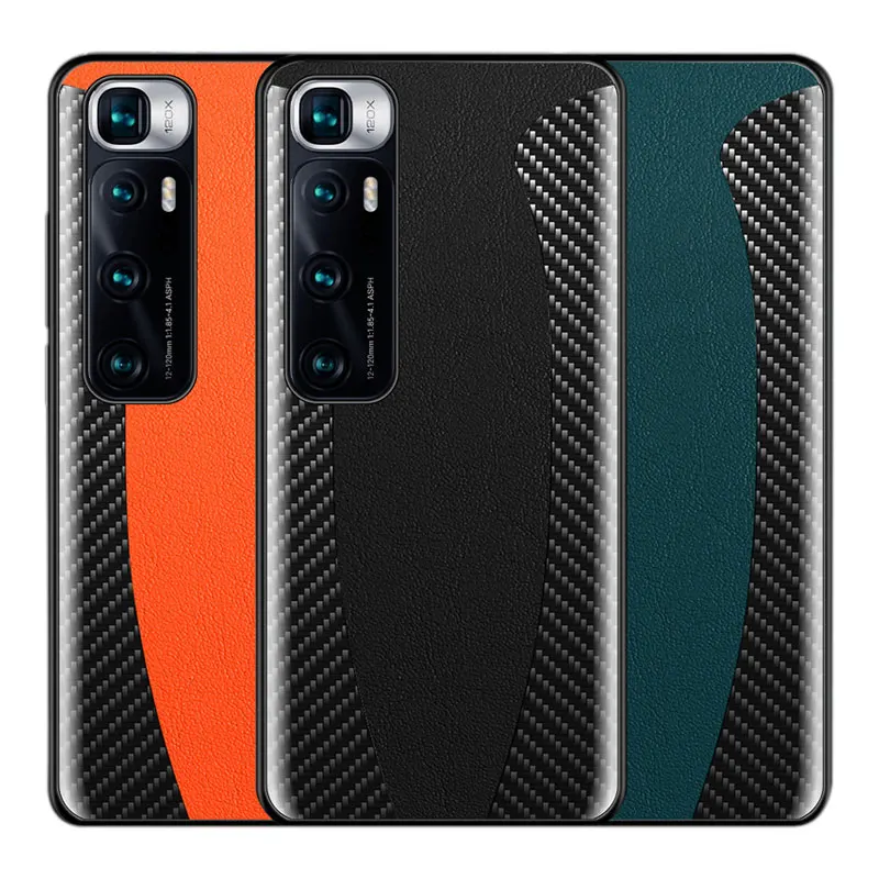 

For XIAOMI MI 10 Ultra Case Sports car fiber Leather Shockproof Protect Case For REDMI K30 20 Note 8 Pro back Case The New Cover