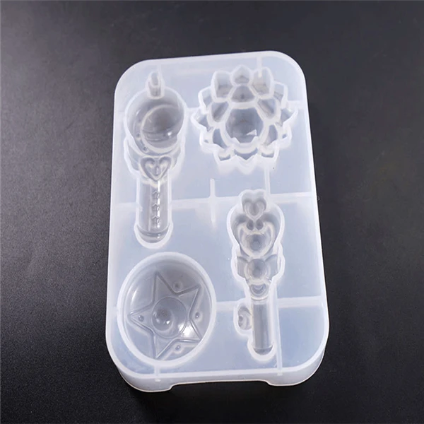 

Sailor moon wand shiny silicone mold for uv resin bath bomb making, Stock or customized