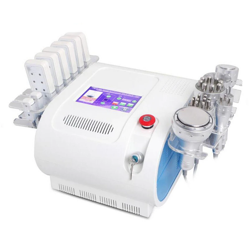 

40K Ultrasound Body Slimming Machine 8 In 1 RF Liposuction Cavitation Fat Removal Vacuum Cellulite Reduction Beauty Device, White+blue