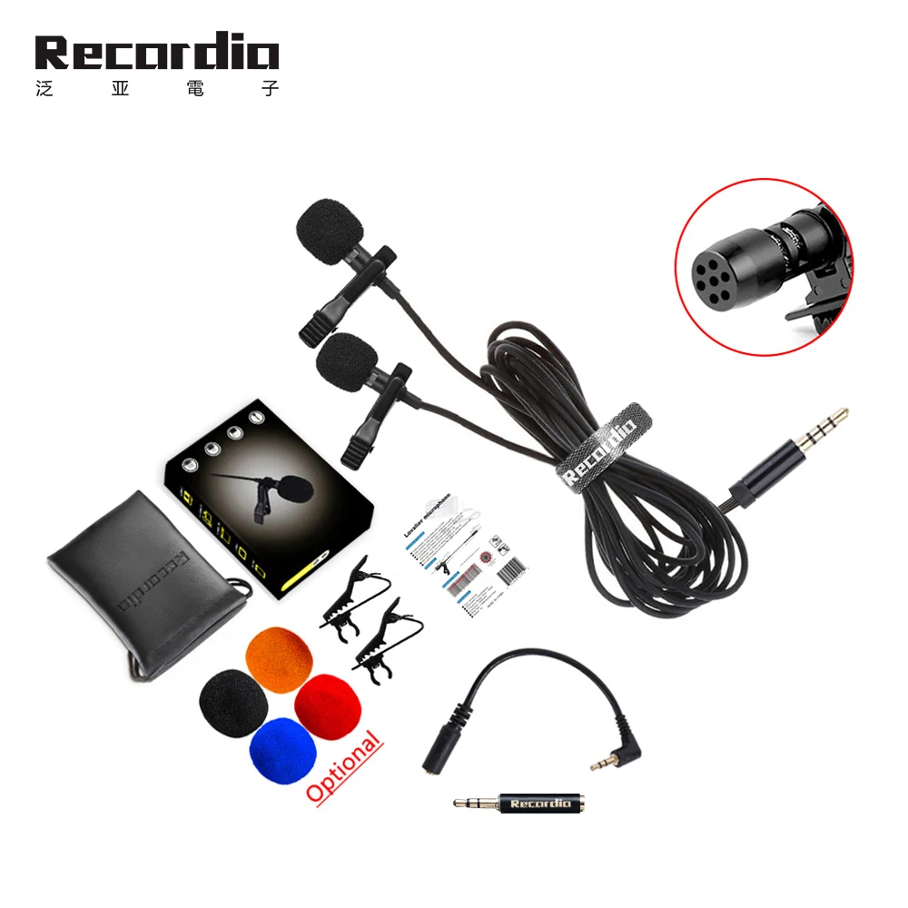 

GAM-16D New Dual-head Clip Lavalier Collar Microphone for Speaking Tie Clip-on Lapel Microphone for in Lectures