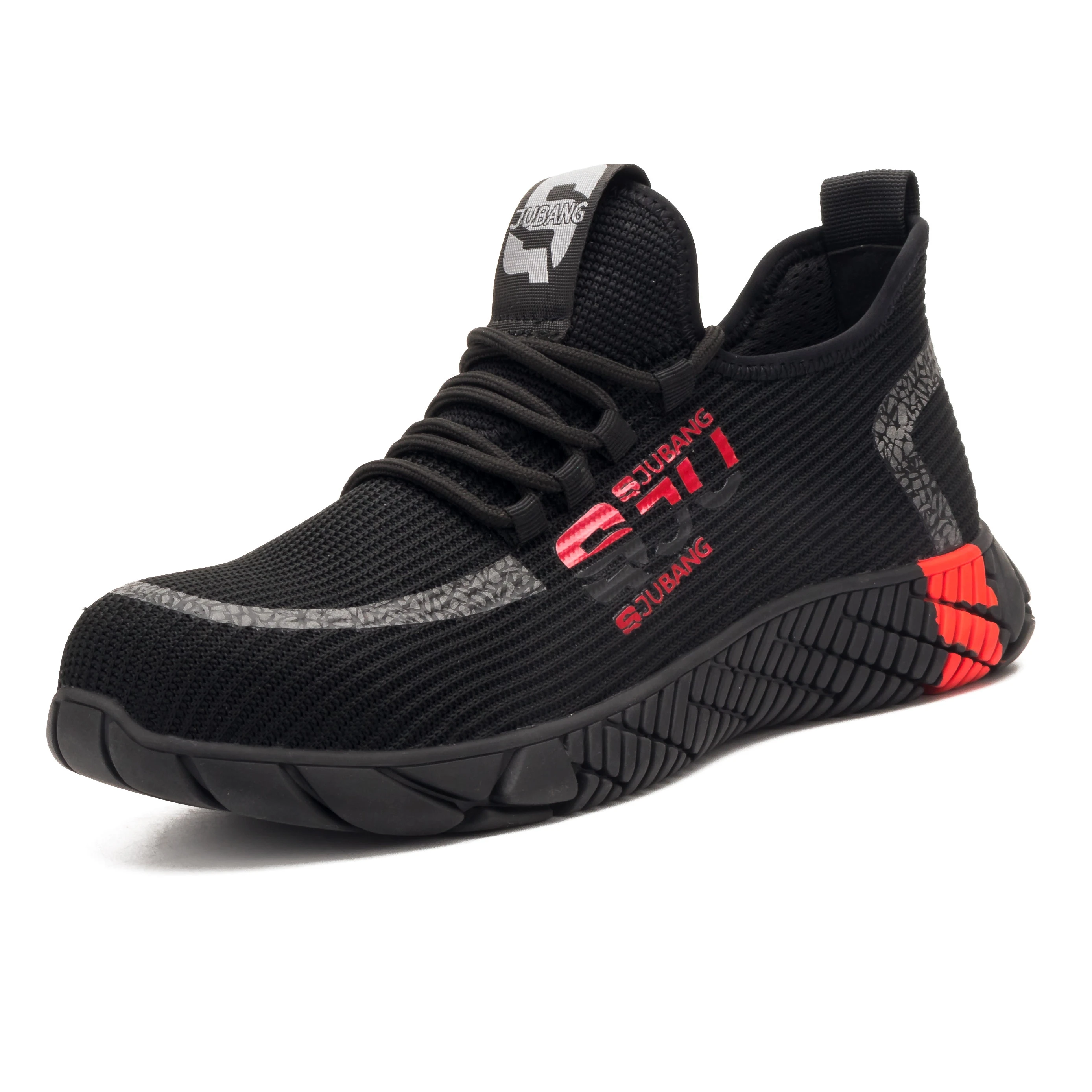 

15 Years Factory Sport Non Slip Work Zapato Industrial Men's Safety Shoes, Black,red,yellow
