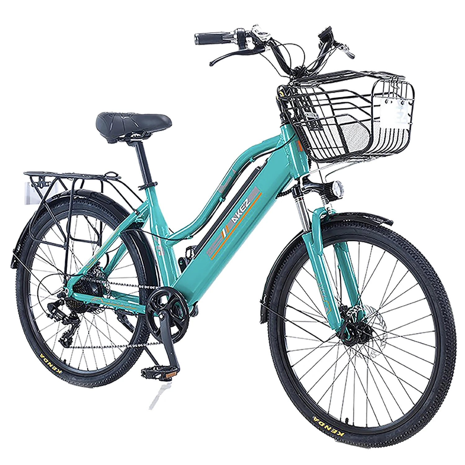 

2021 Electric City Bike Women Urban Step Light Weight Bicycle Sepeda Listrik 10AH 26 Inch