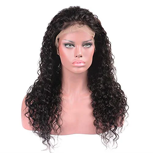 

150% Deep Wave Lace Frontal Human Hair Wigs 360 lace front Wigs Brazilian i tip clip ponytail wigs 360 for black women