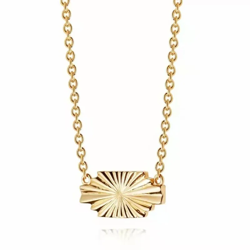 Joolim Jewelry 18K Gold Plated Minority Design Pendant Necklace Stainless Steel Normcore Style Jewelry Wholesale