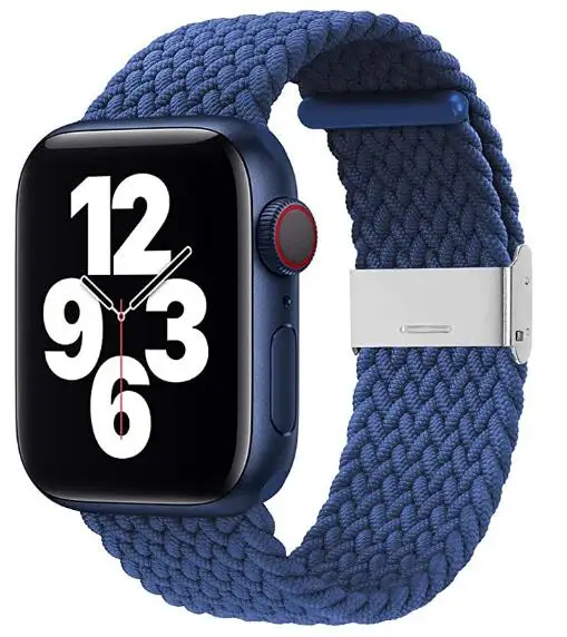 

Buckles Adjustable Elastic Sports Wristband Nylone Strap for iWatch Series 6/SE /5/4/3/2/1, Multicolor