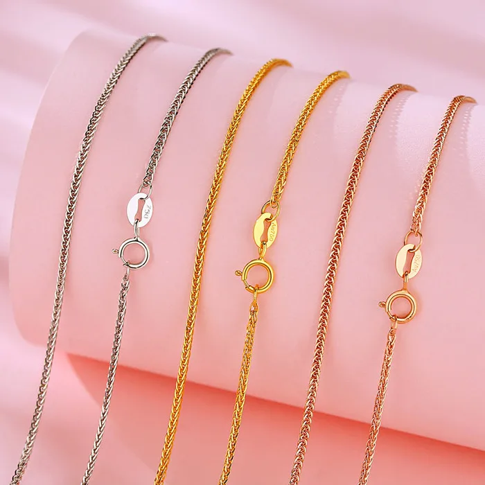 

18k Real Gold Pure Gold Necklace Au750 Real Gold Necklace