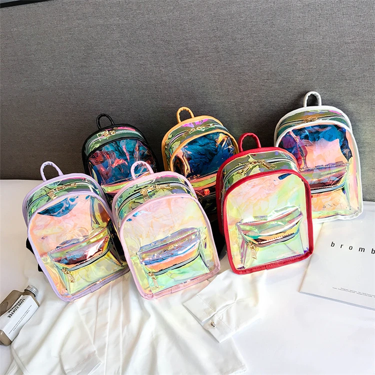 

Fashion Clear PVC Backpack Custom transparent pvc backpack Women Portable College Backpack, White,red,yellow,black,puprple,pink