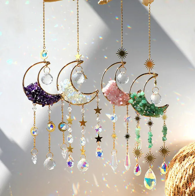 

Wholesale natural crystal sun catcher crystal sun catchers hanging suncatche for home decoration