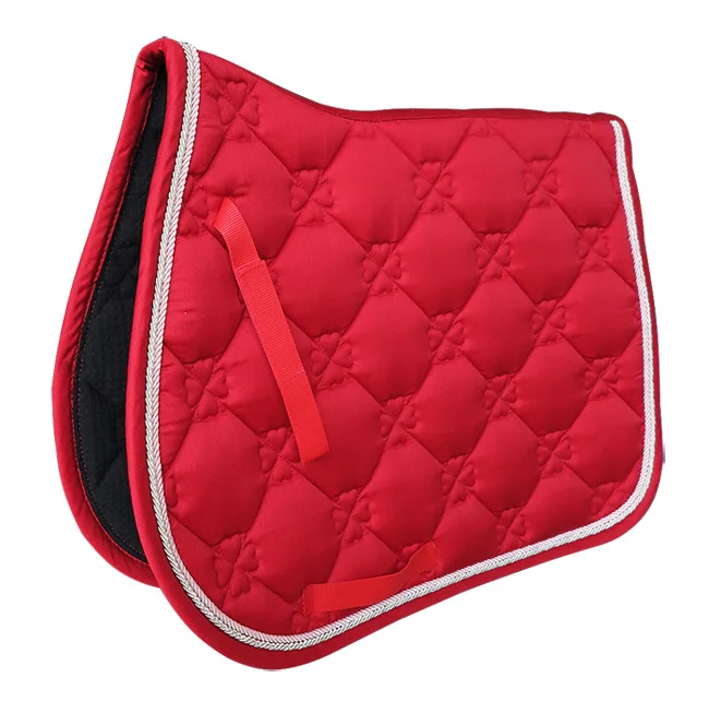 

SUNIOS NEW Horse Saddle Pad T/C Cotton Honeycomb Cloth Horse Product, Red, navy blue