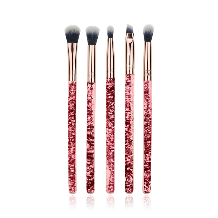 

Professional 5 Pcs Liquid Crystal Glitter Eyeshadow Makeup Brush Set, Glitter crystal