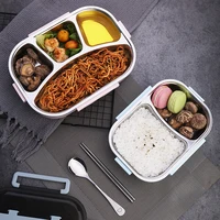 

Wholesale Tiffin Bento Box Stainless Steel For Adult Or Student Square Lunch Box With Compartment