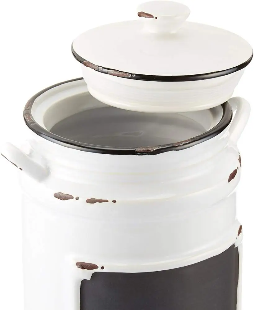 
Food storage jar with bamboo lid,kitchen storage container,3pc ceramic blackboard canister sets 
