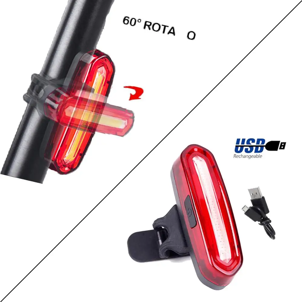 

Bicycle Rear Light 120Lumens USB Rechargeable Led bike Light Waterproof MTB Road Bike Tail Cycling Light Flashing For Bicycle