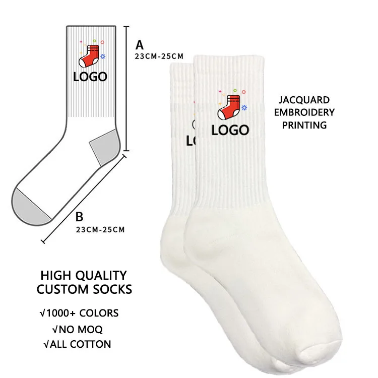 

High quality crew designer with logo grip soccer bamboo custom Chaussettes, Picture