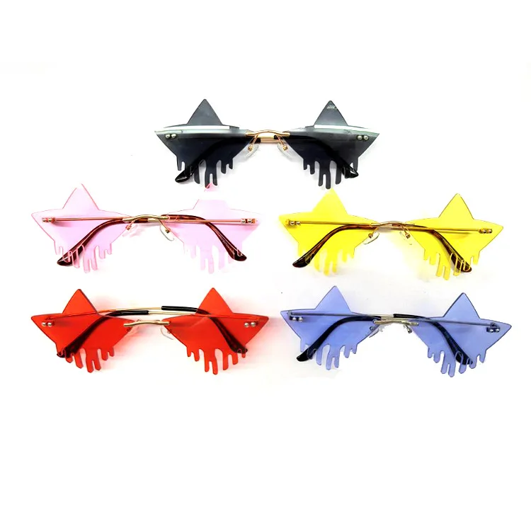 

New fashion sunglasses Five-pointed star PC Metal UV400 sunglasses, 5colors