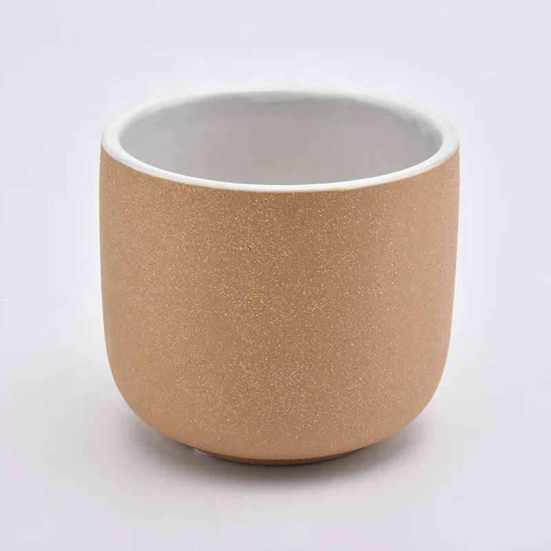 Wholesales empty frosted candle holder home decor